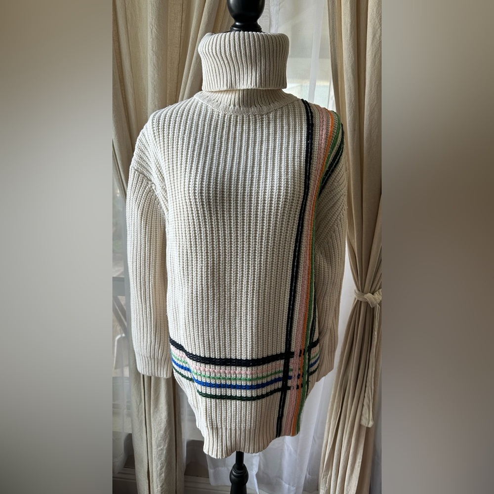 Tory Sport Merino Wool Striped Sweater - Picture 3 of 13